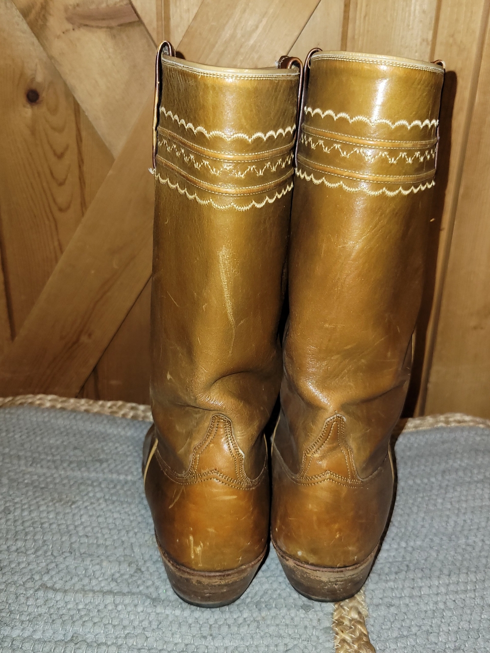 Vintage Lucchese San Antonio Leather Western Boots Mens 9D 1967 Craftsmanship - Picture 8 of 13